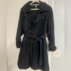 London Fog Classic Black Trench Coat